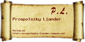Przepolszky Liander névjegykártya